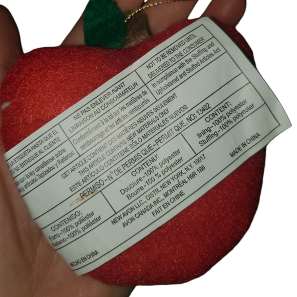 Avon felt apple ornament - Picture 3 of 3